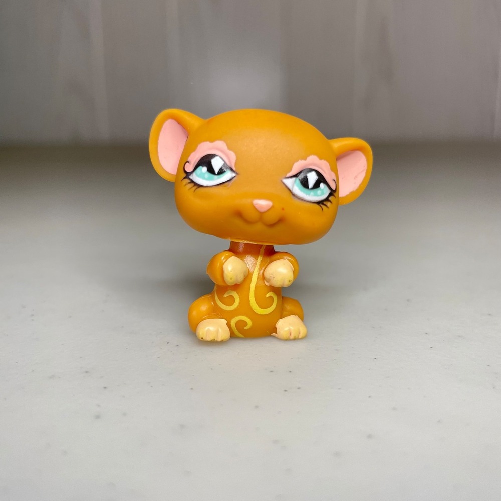 Hasbro Littlest Pet Shop Mouse 462 Diamond Eyes Brown Tan Swirl LPS